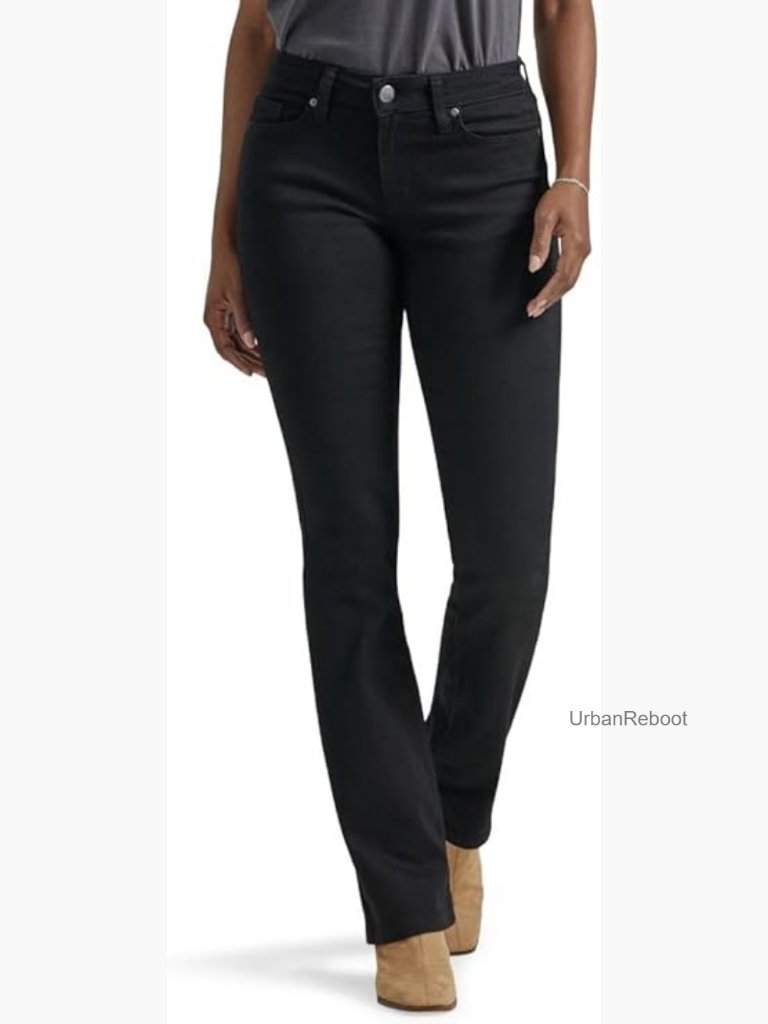 Womens Mid Rise Bootcut Stretch Denim Jean